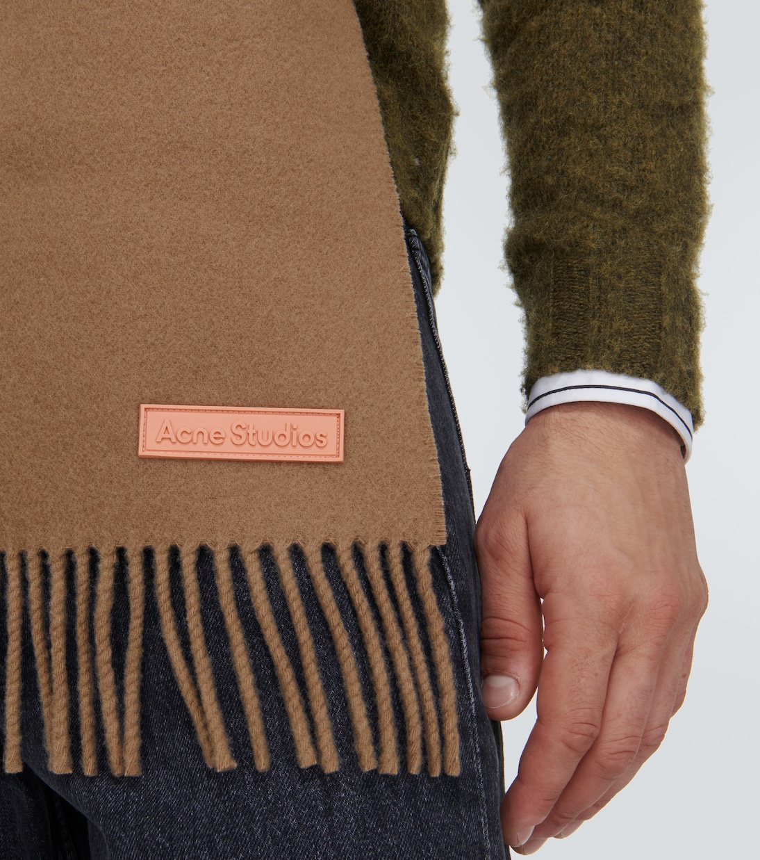 Fringe-edged wool scarf | Acne Studios