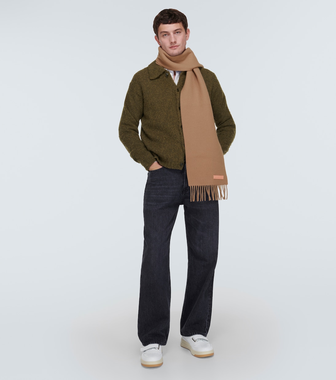 Fringe-edged wool scarf | Acne Studios