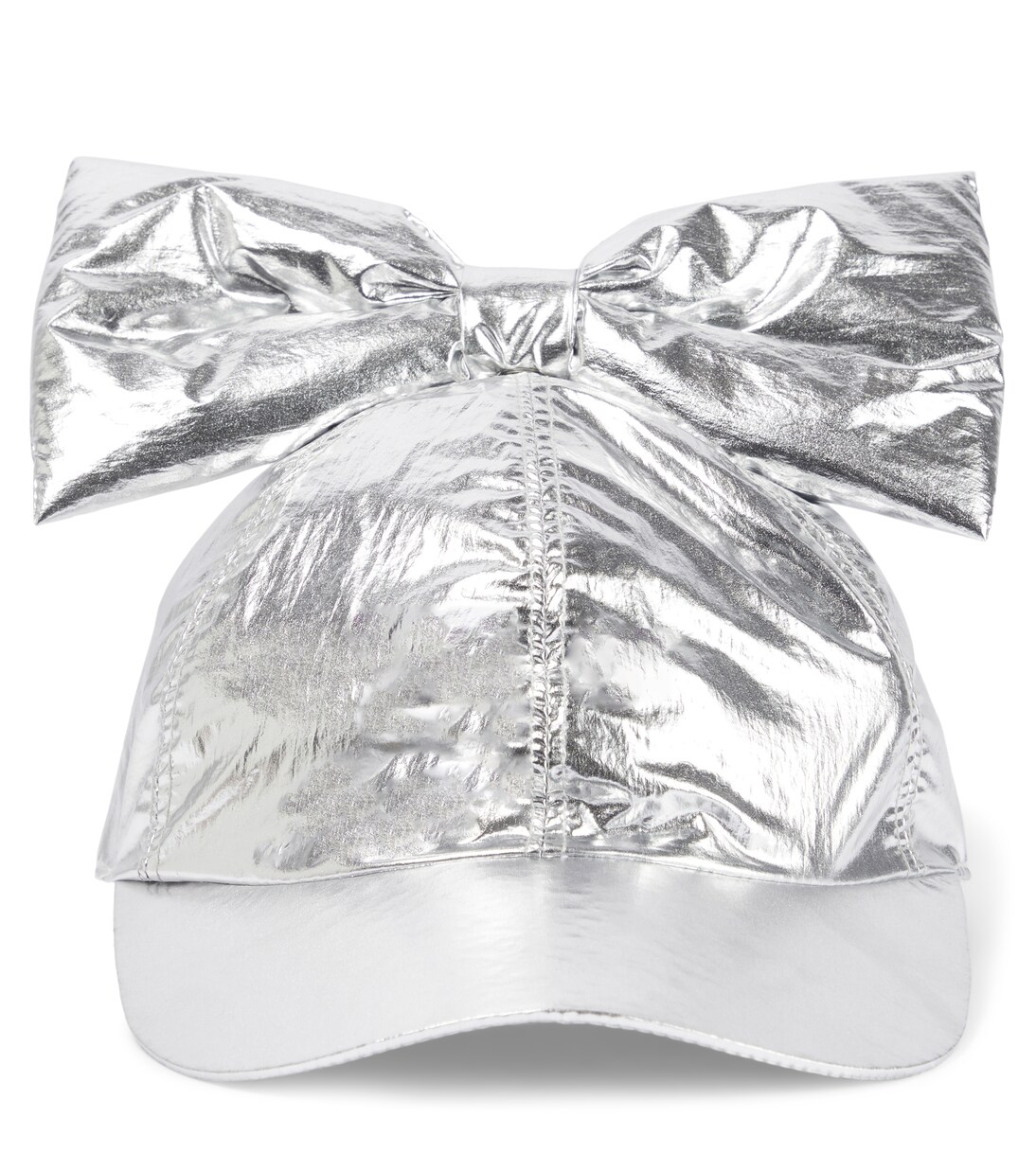 Bow-detail metallic baseball cap | Caroline Bosmans