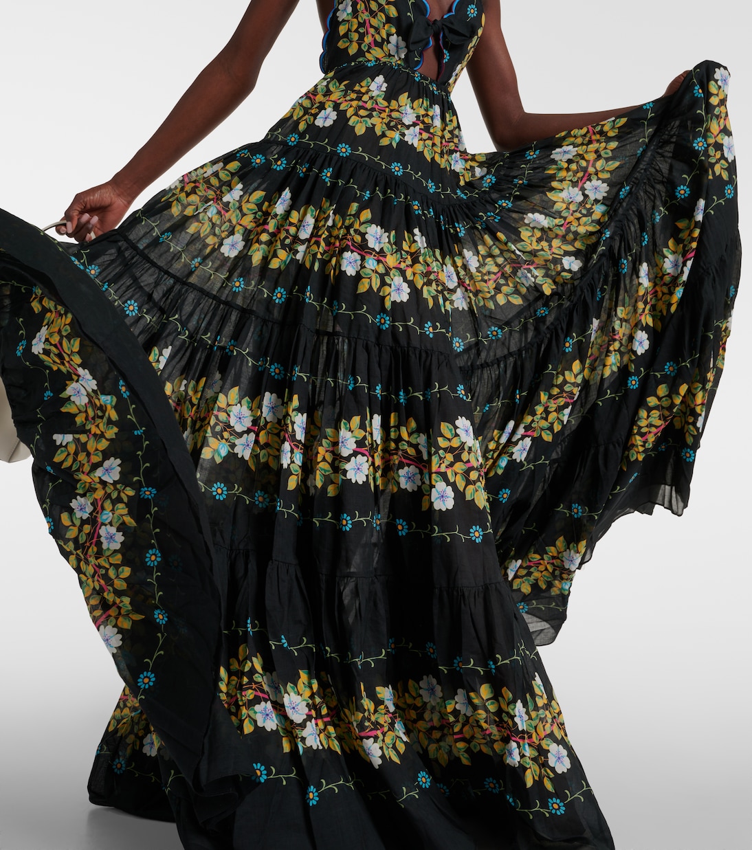 Robe longue en coton à fleurs | Etro