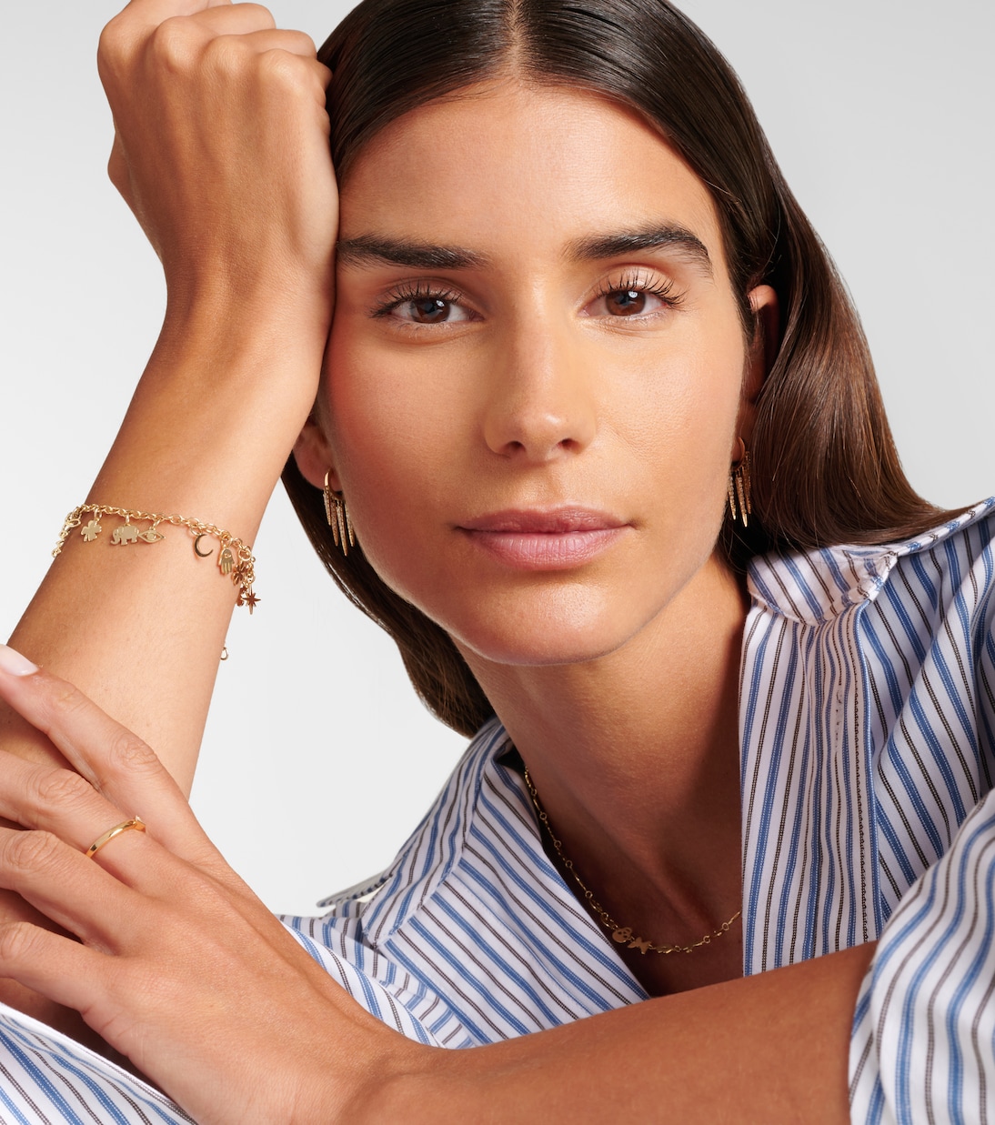 Bracelet en or 14 ct à ornements | Sydney Evan