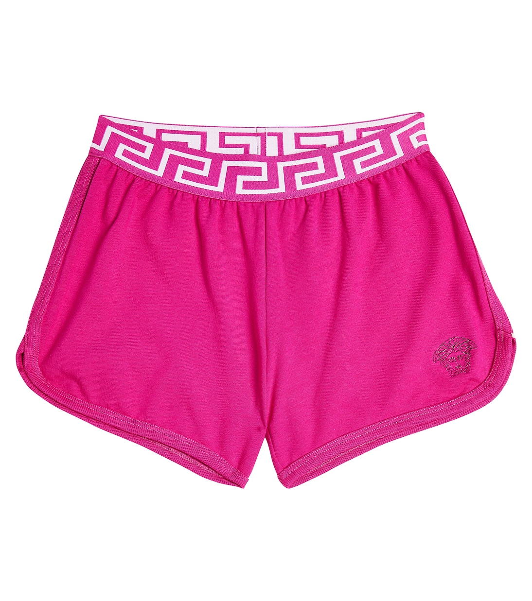 Greca cotton-blend jersey shorts | Versace Kids