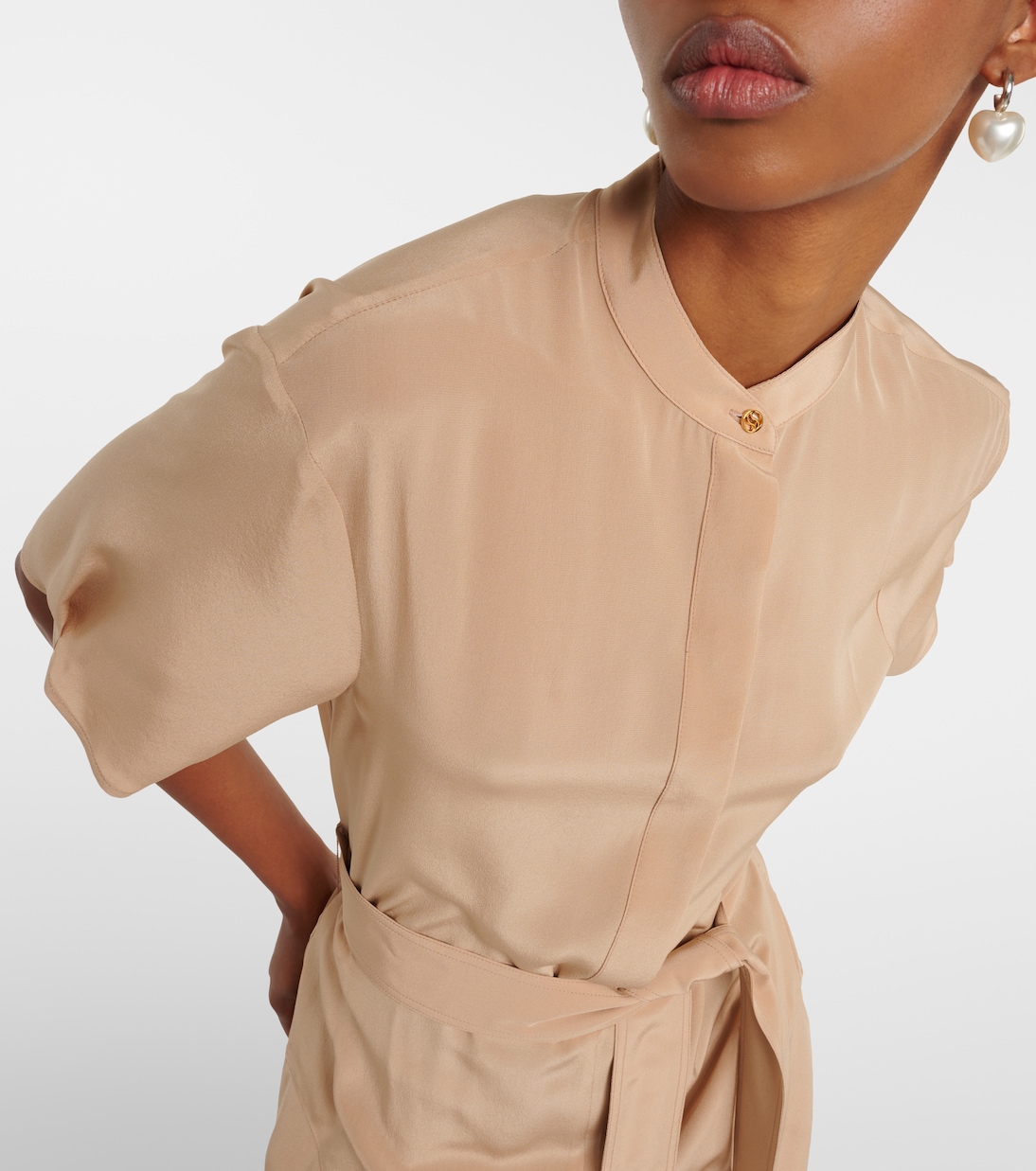 Abito chemisier in seta crêpe de chine | Stella McCartney