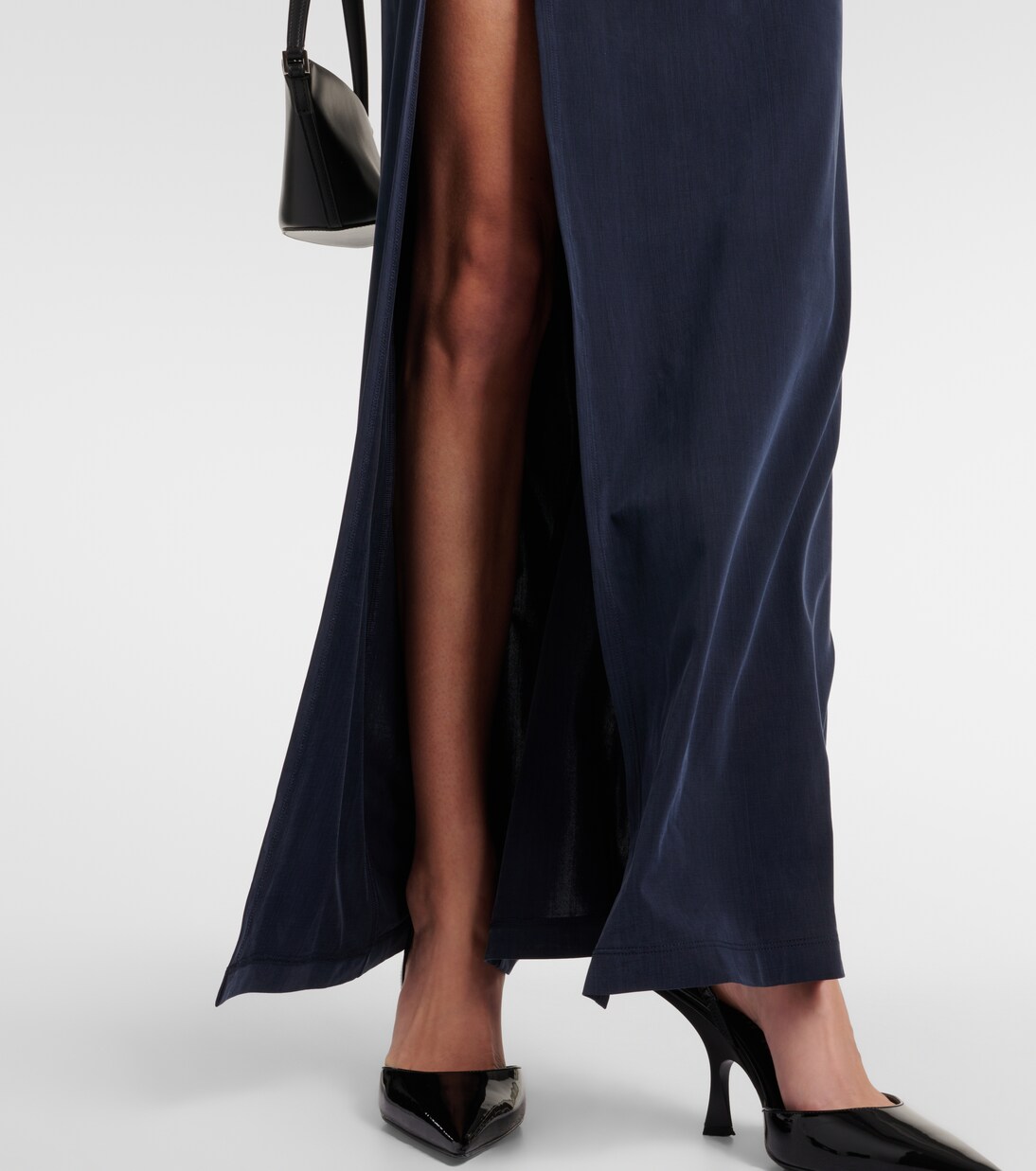 Petrol gathered midi skirt | KNWLS