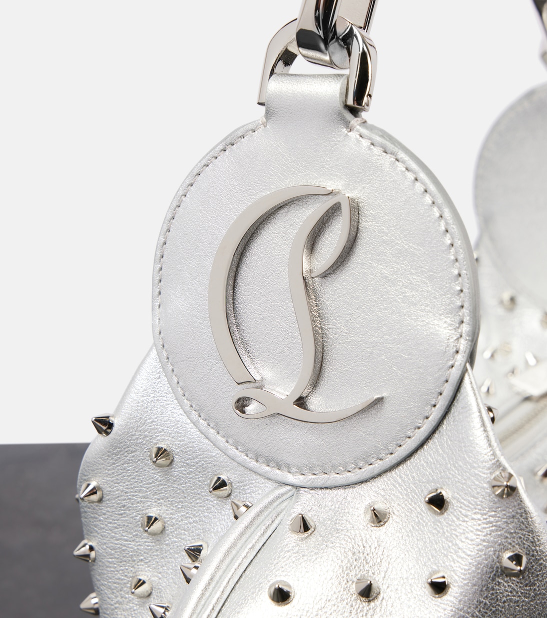 Le 54 spiked metallic leather shoulder bag | Christian Louboutin