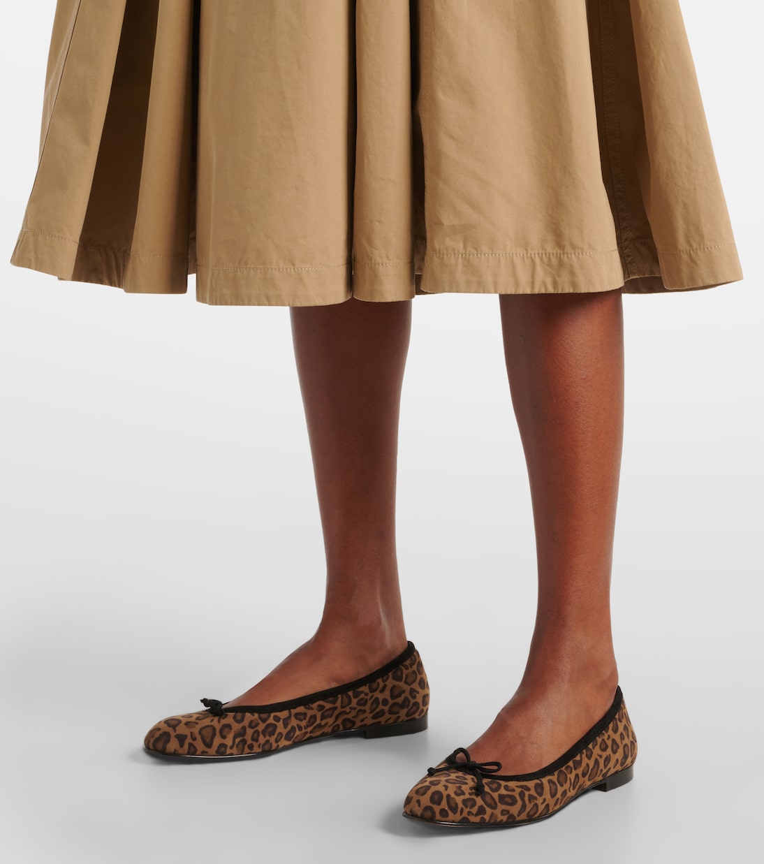 Veralli leopard-print suede ballet flats | Manolo Blahnik