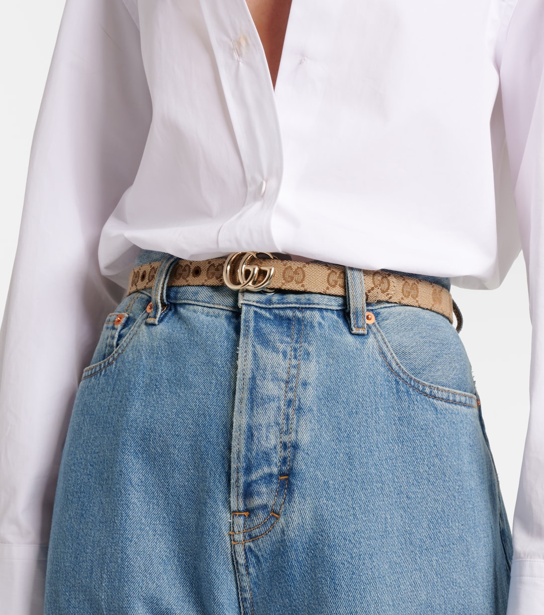 Cinturón GG Marmont de lona | Gucci