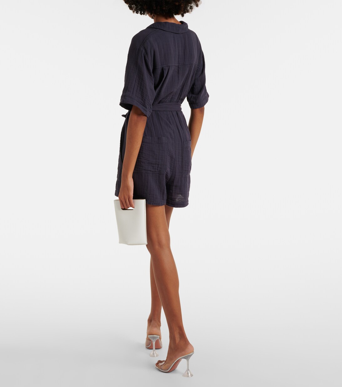 Dane belted romper | Velvet