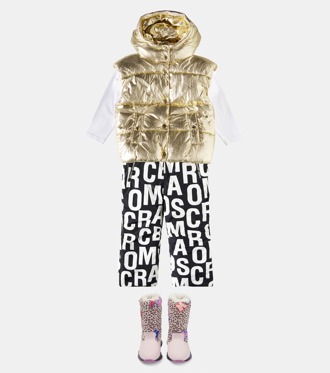 Logo crystal-embellished cotton top | Marc Jacobs Kids