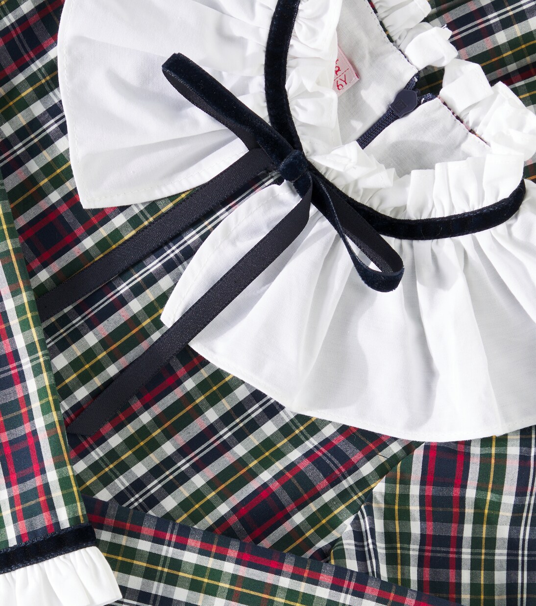 Flora Tartan cotton dress | La Coqueta