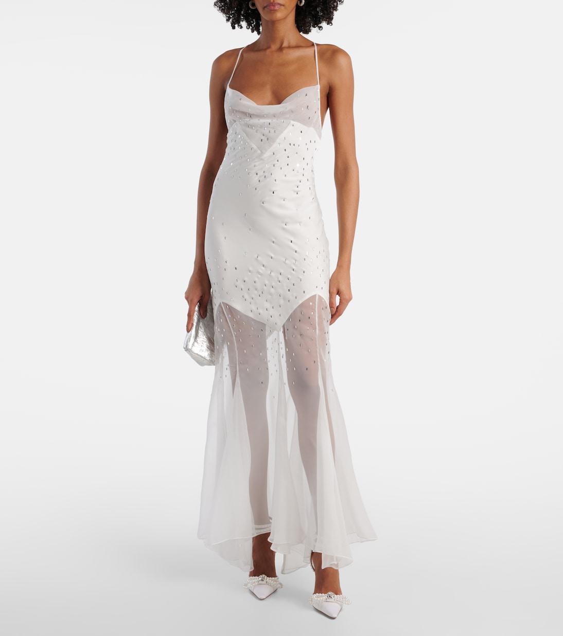 Verzierte Pumps Double Bow aus Satin | Mach & Mach