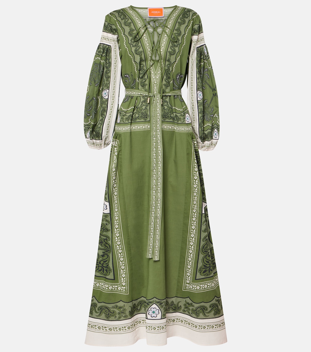 Robe longue Viviana imprimée en coton | La DoubleJ