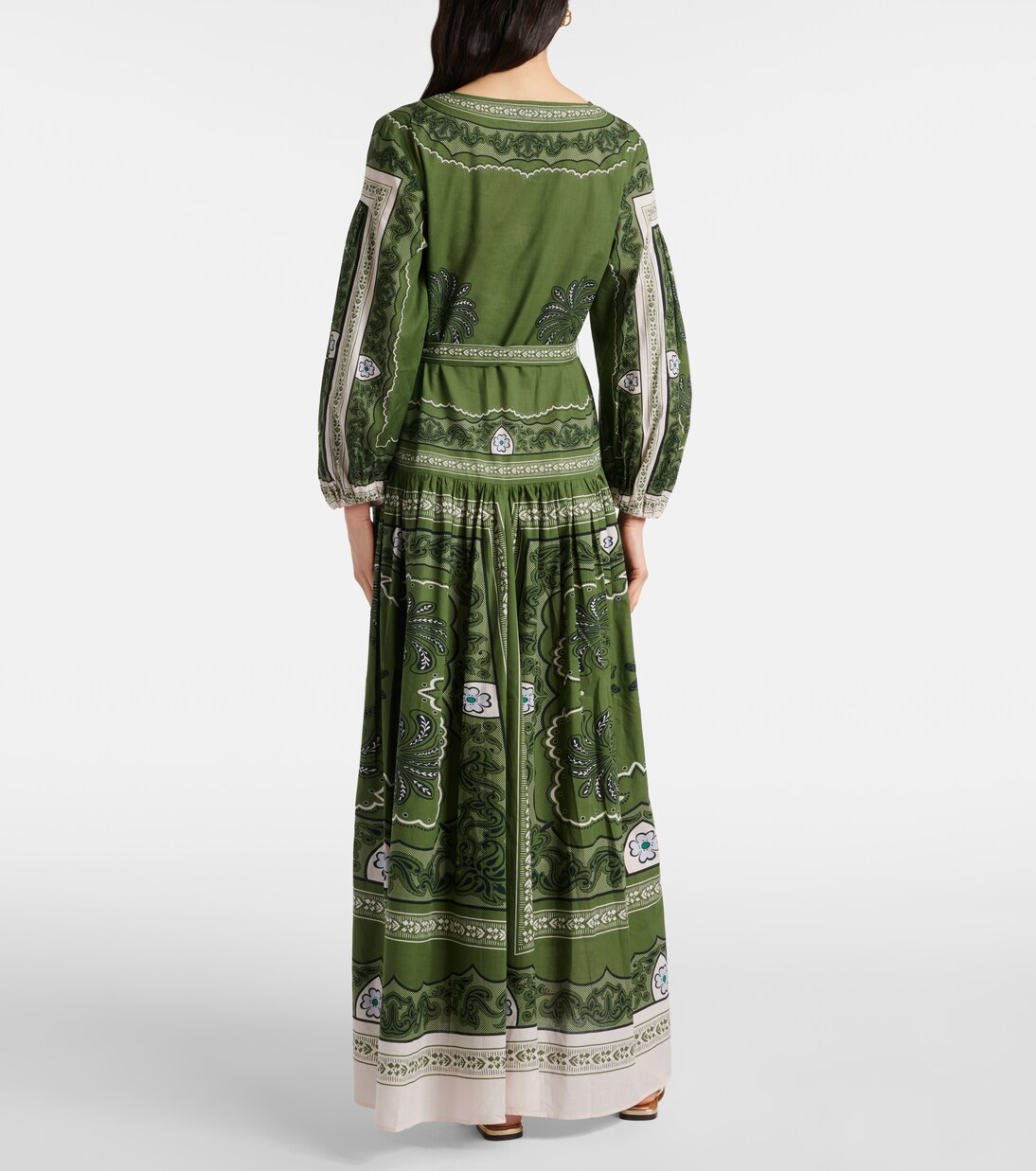 Robe longue Viviana imprimée en coton | La DoubleJ