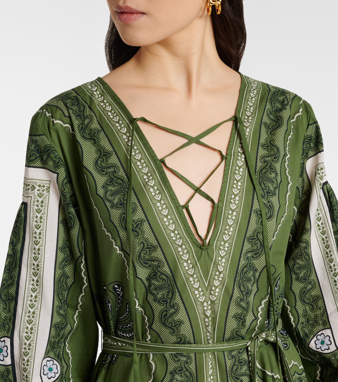 Robe longue Viviana imprimée en coton | La DoubleJ