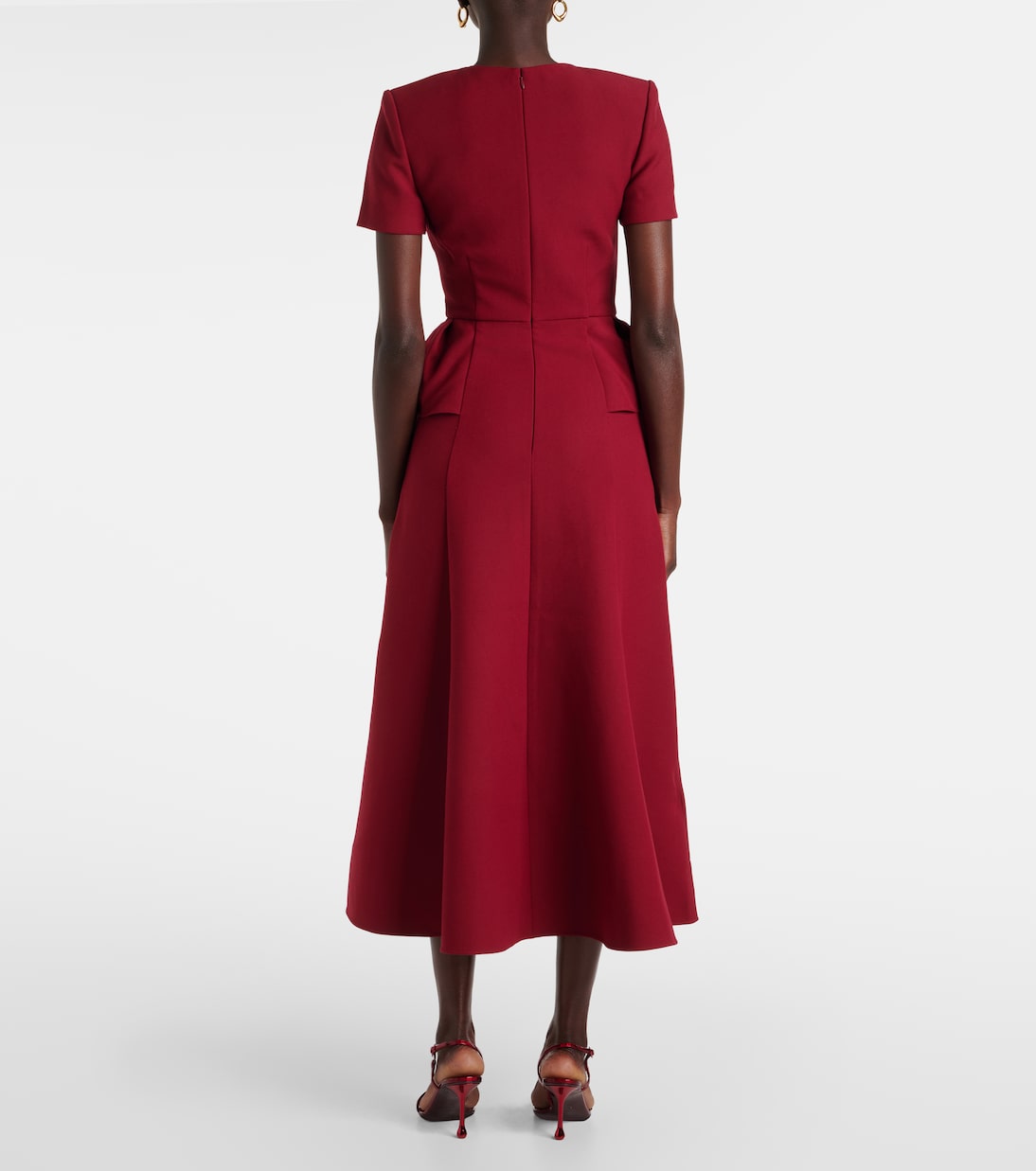 Robe midi en crêpe | Roland Mouret