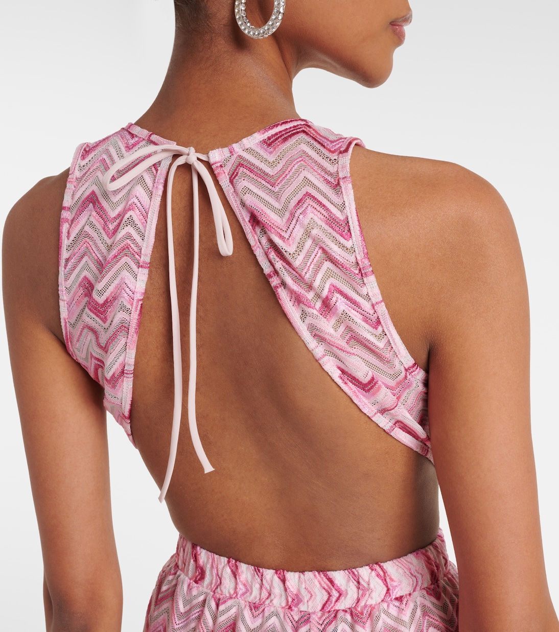 Mono con escote halter en zigzag | Missoni