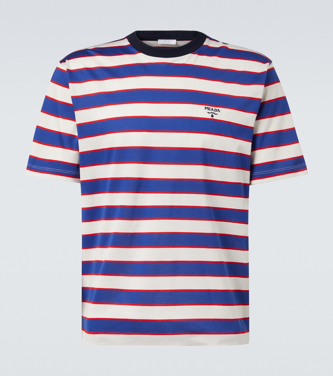 Striped cotton jersey T-shirt | Prada