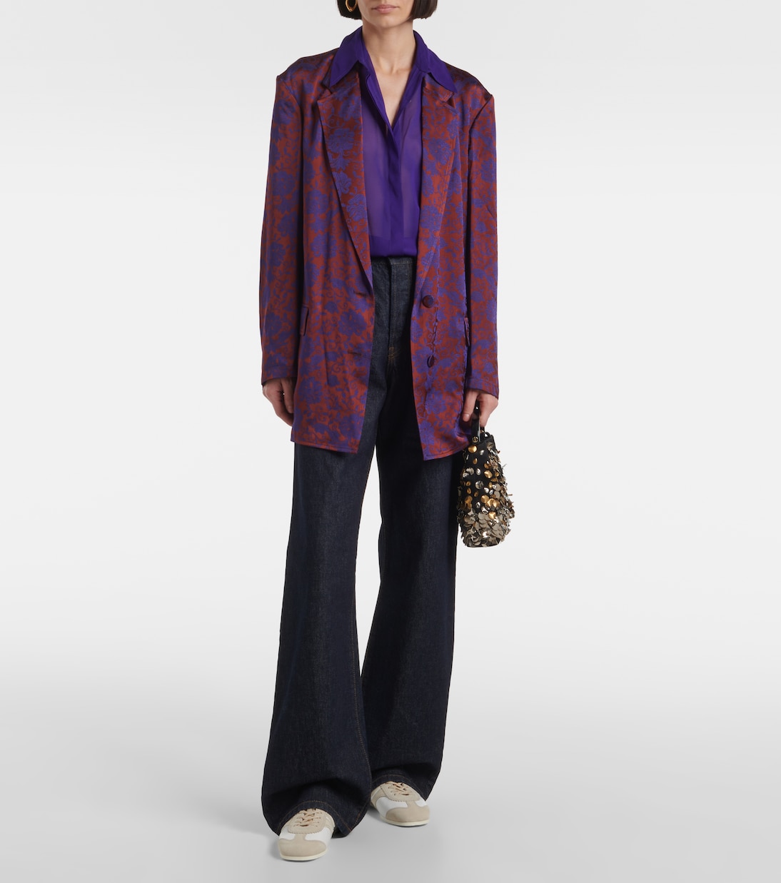 Sneakers aus Leder mit Veloursleder | Dries Van Noten