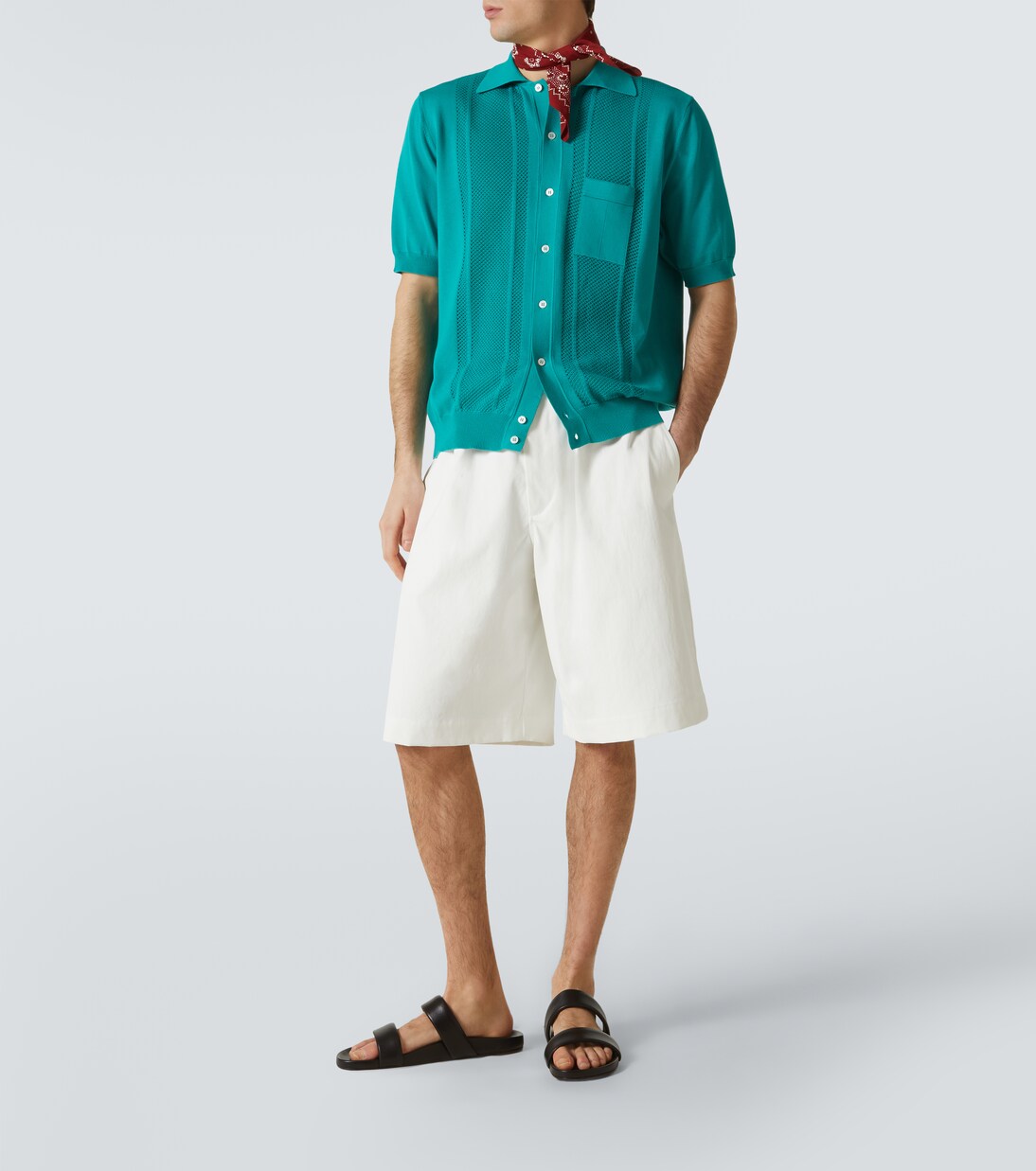 Pointelle knitted cotton cardigan | Plan C