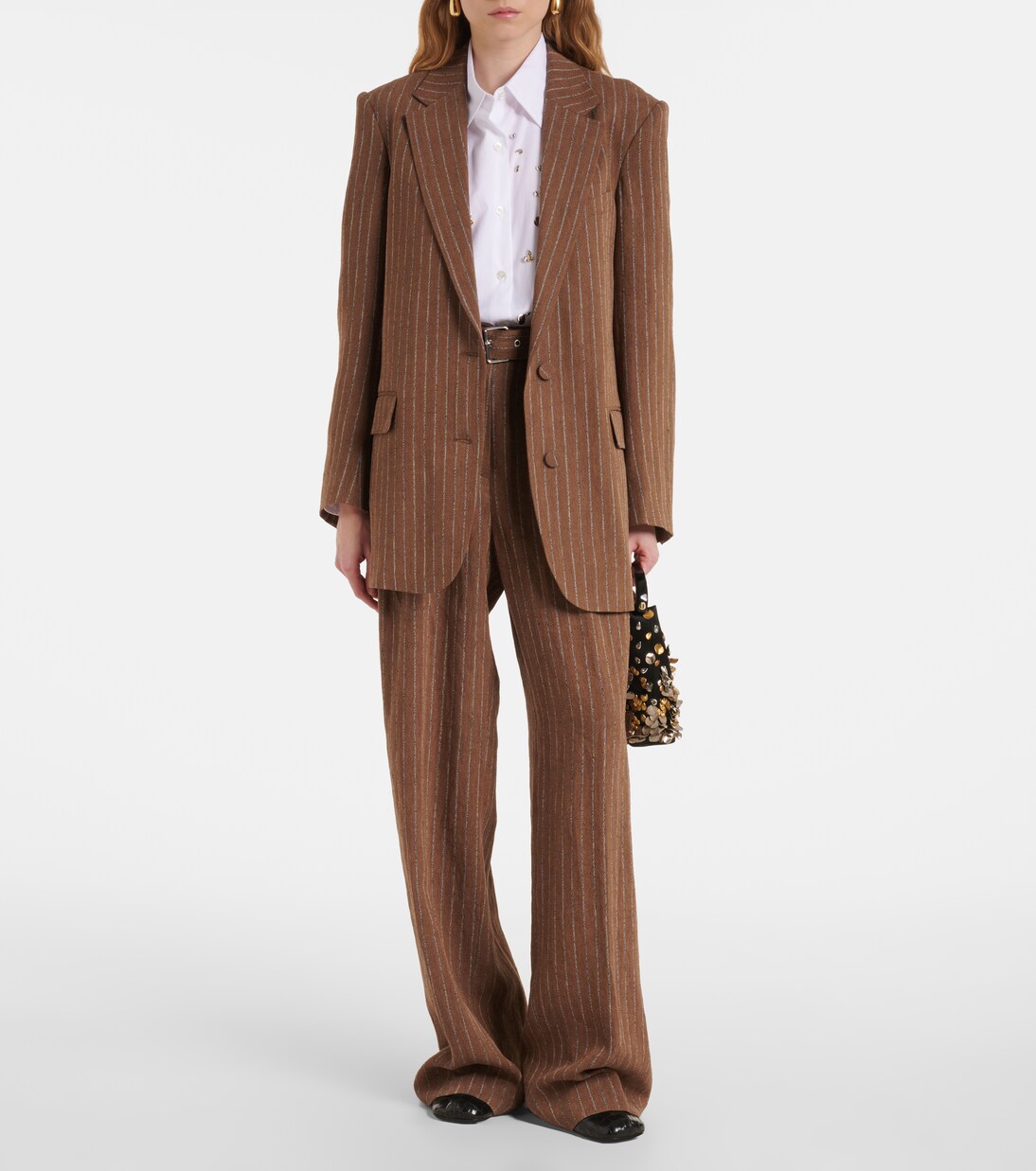 Pantalon ample en lin mélangé | Dries Van Noten