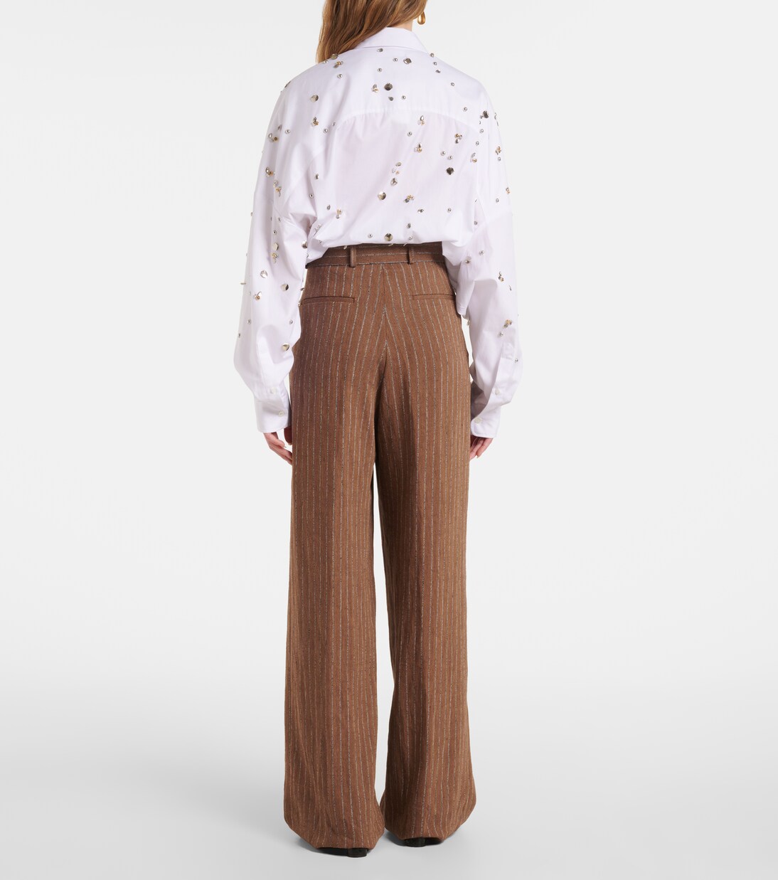 Pantalon ample en lin mélangé | Dries Van Noten