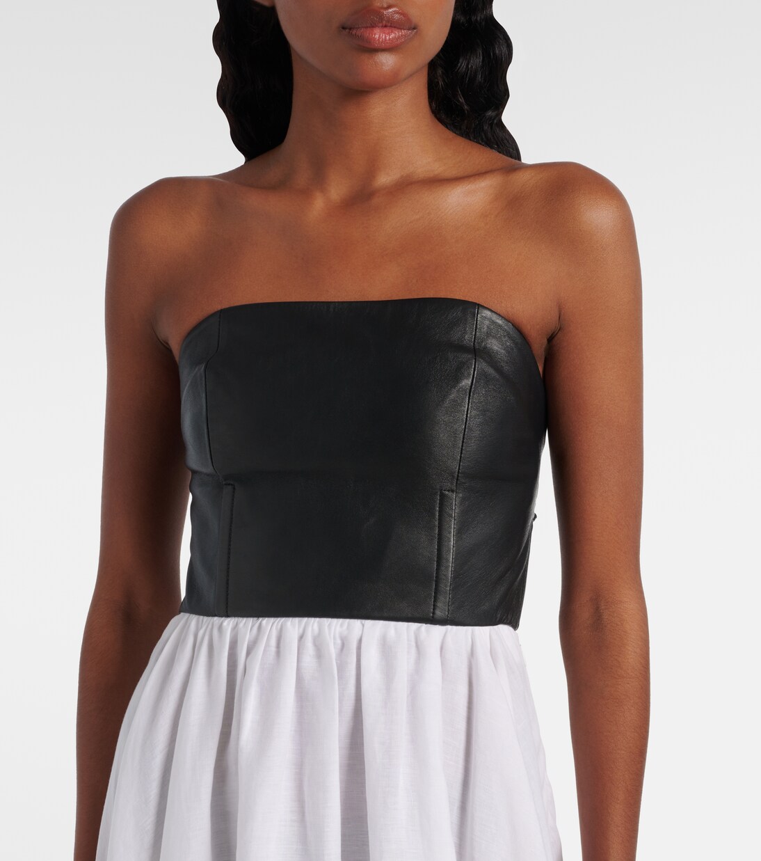 Robe longue Neferu en lin et cuir | Gabriela Hearst