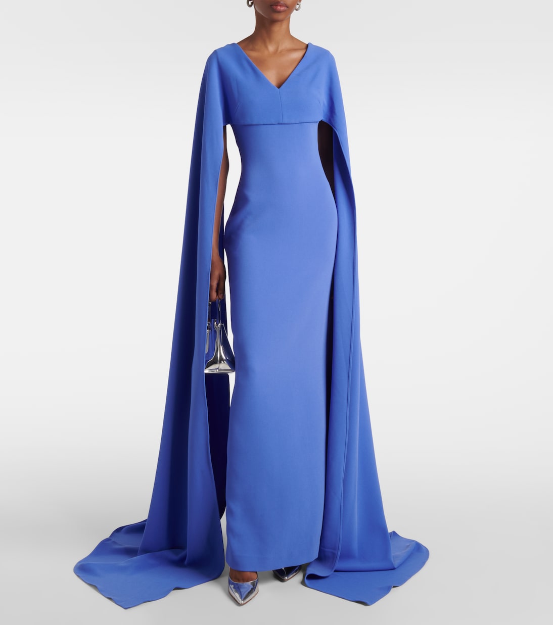 Robe longue Morgan en crêpe | Solace London