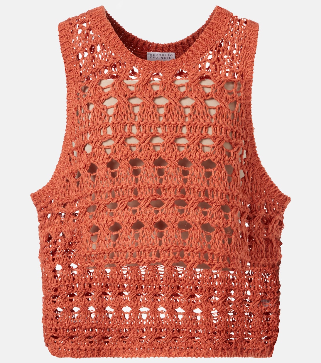 Jute and cotton-blend sweater vest | Brunello Cucinelli