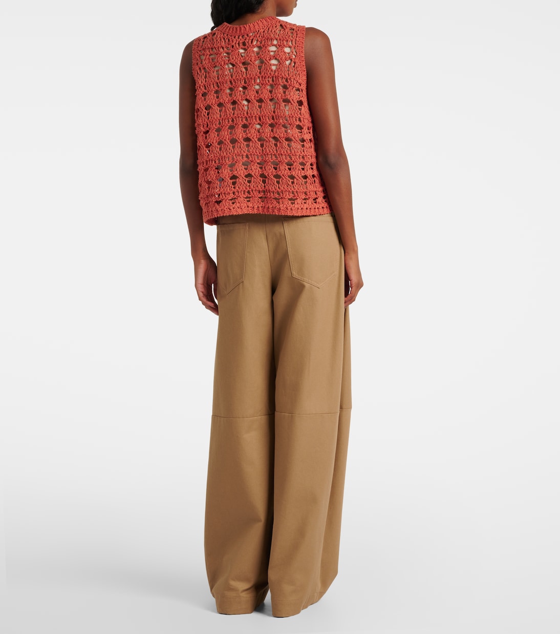 Jute and cotton-blend sweater vest | Brunello Cucinelli