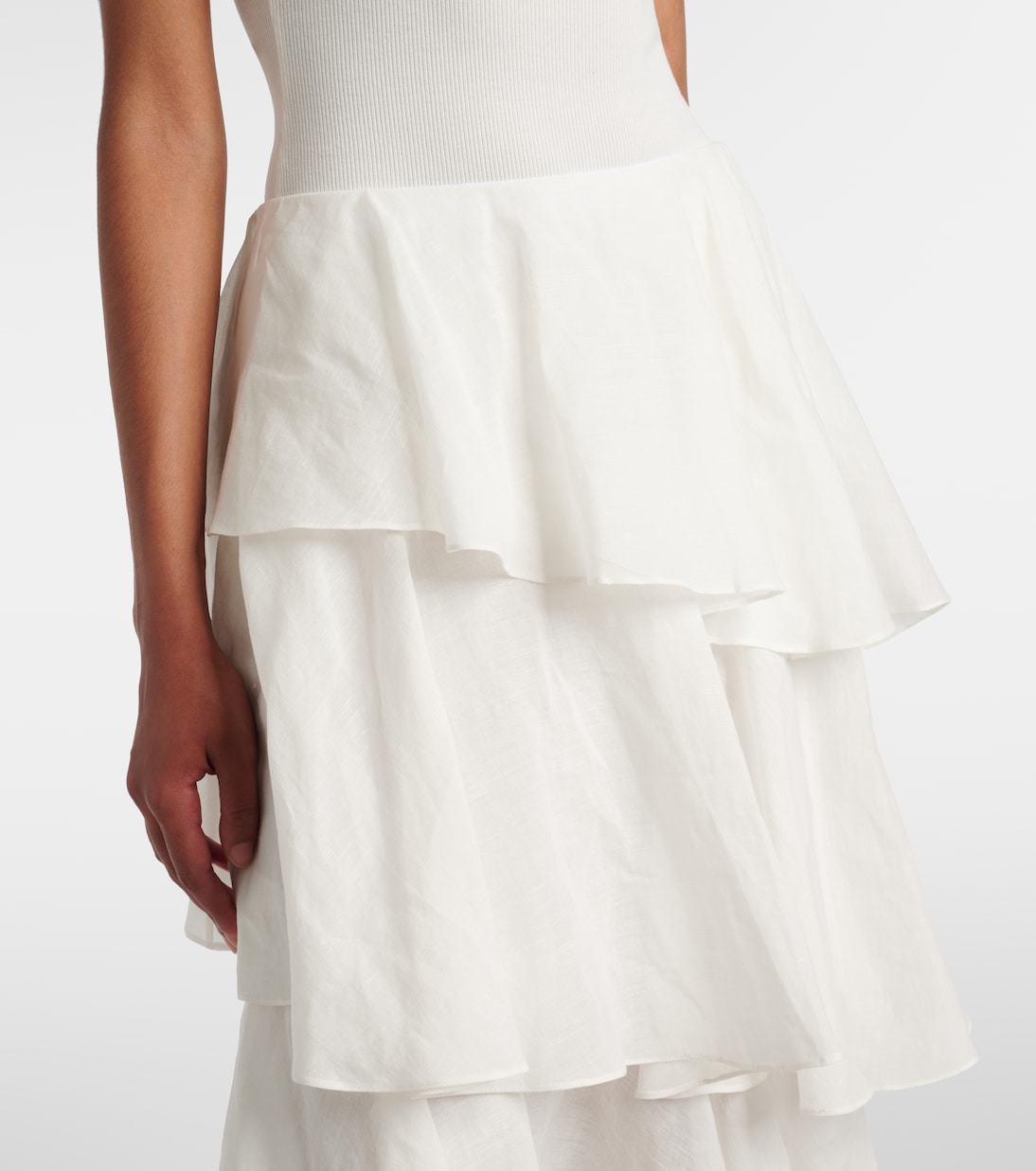 Falda de jersey de algodón y lino  | Alaïa