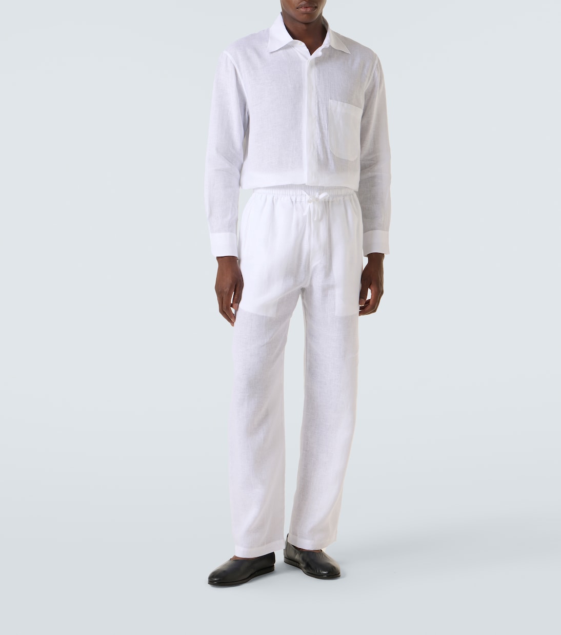 Linen wide-leg pants | Saman Amel