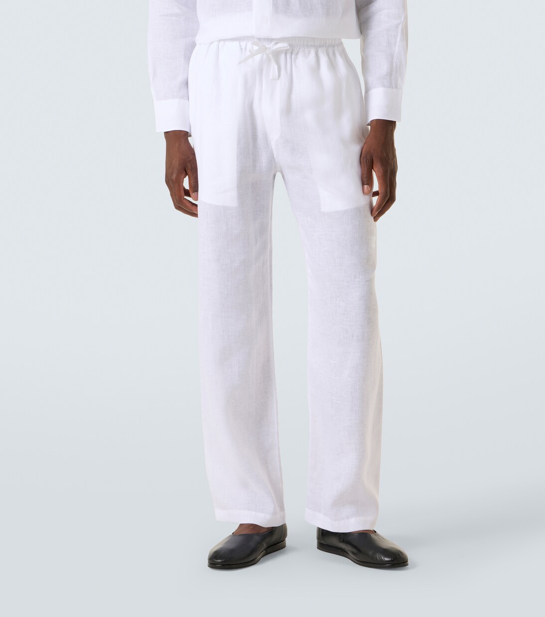 Linen wide-leg pants | Saman Amel