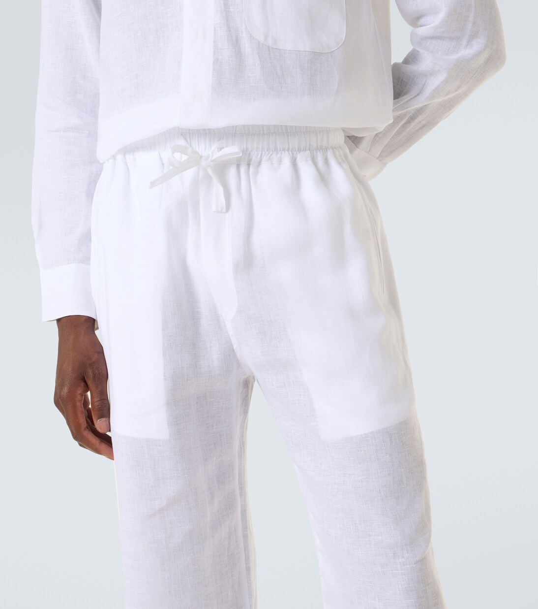 Linen wide-leg pants | Saman Amel