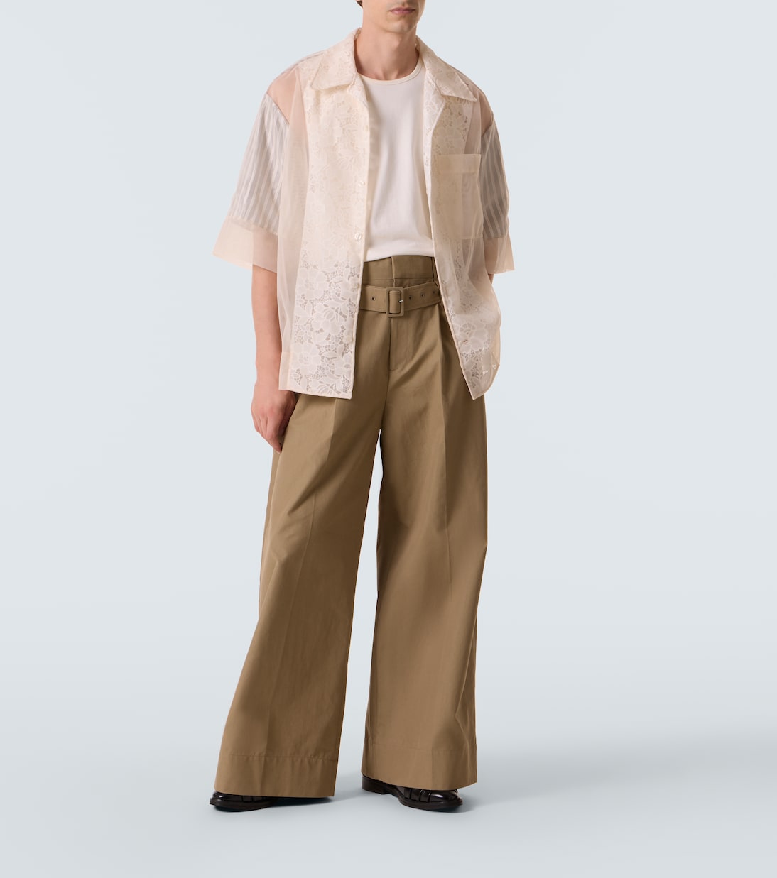 Cotton-blend canvas wide-leg pants | Simone Rocha