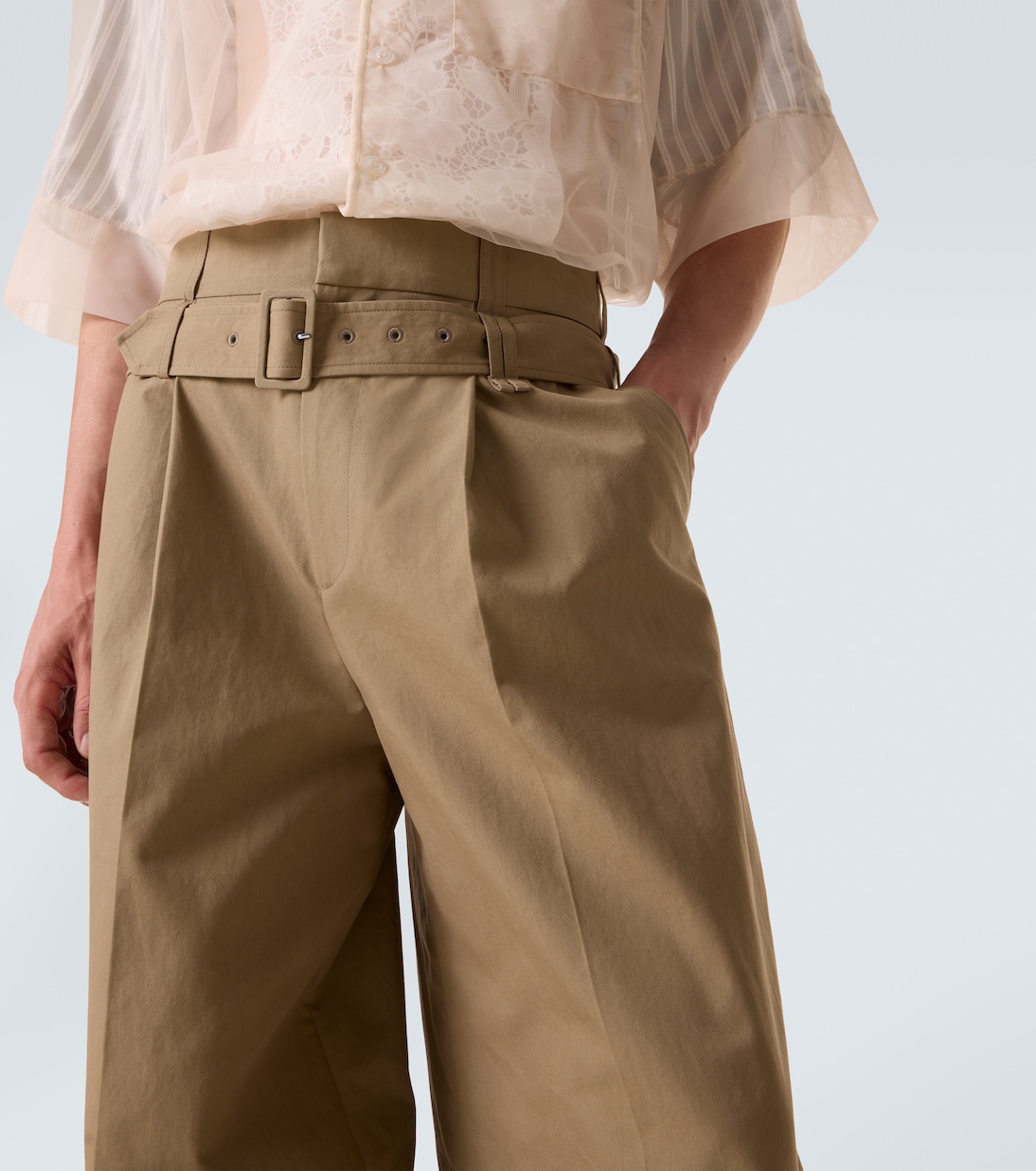 Cotton-blend canvas wide-leg pants | Simone Rocha