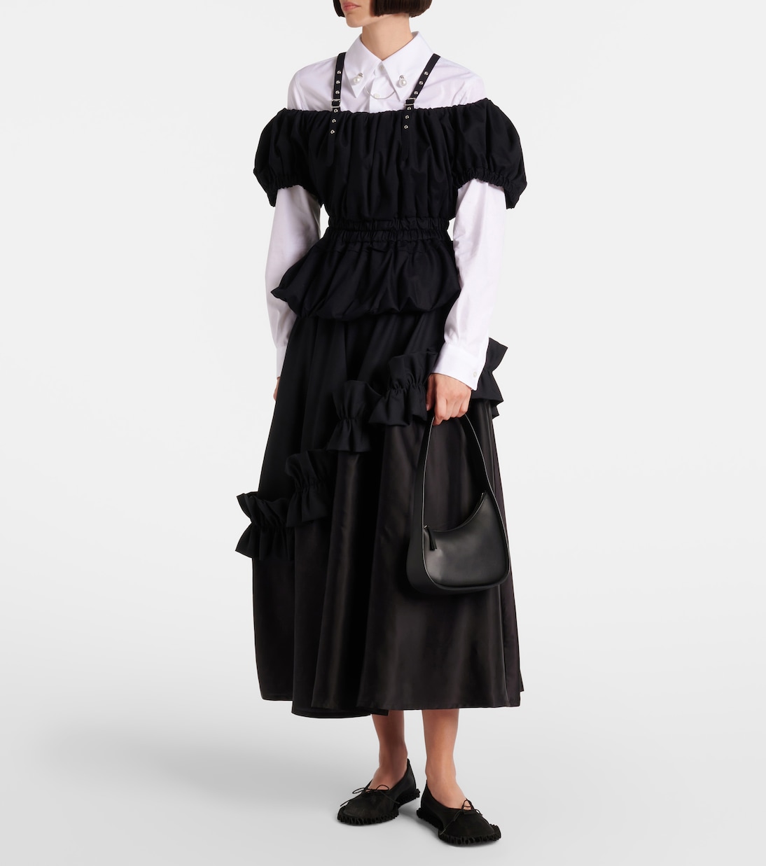 Top aus Baumwollpopeline | Noir Kei Ninomiya