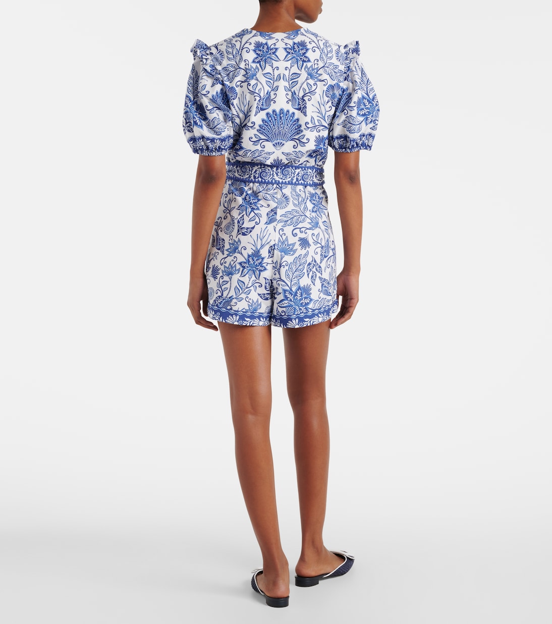 Mono de algodón estampado con cinturón | Farm Rio