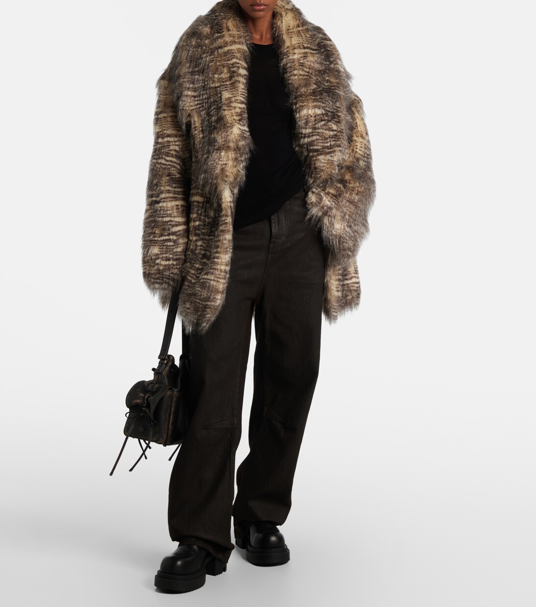 Juno animal-print belted coat | Entire Studios