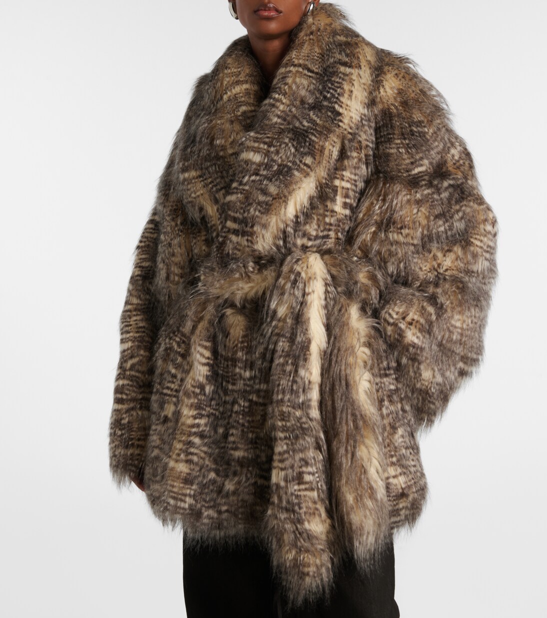 Juno animal-print belted coat | Entire Studios