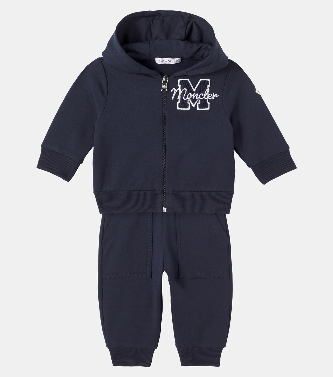 Baby cotton-blend fleece tracksuit | Moncler Enfant