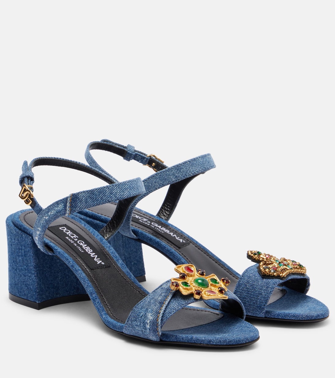 Embellished 60 denim sandals | Dolce&Gabbana