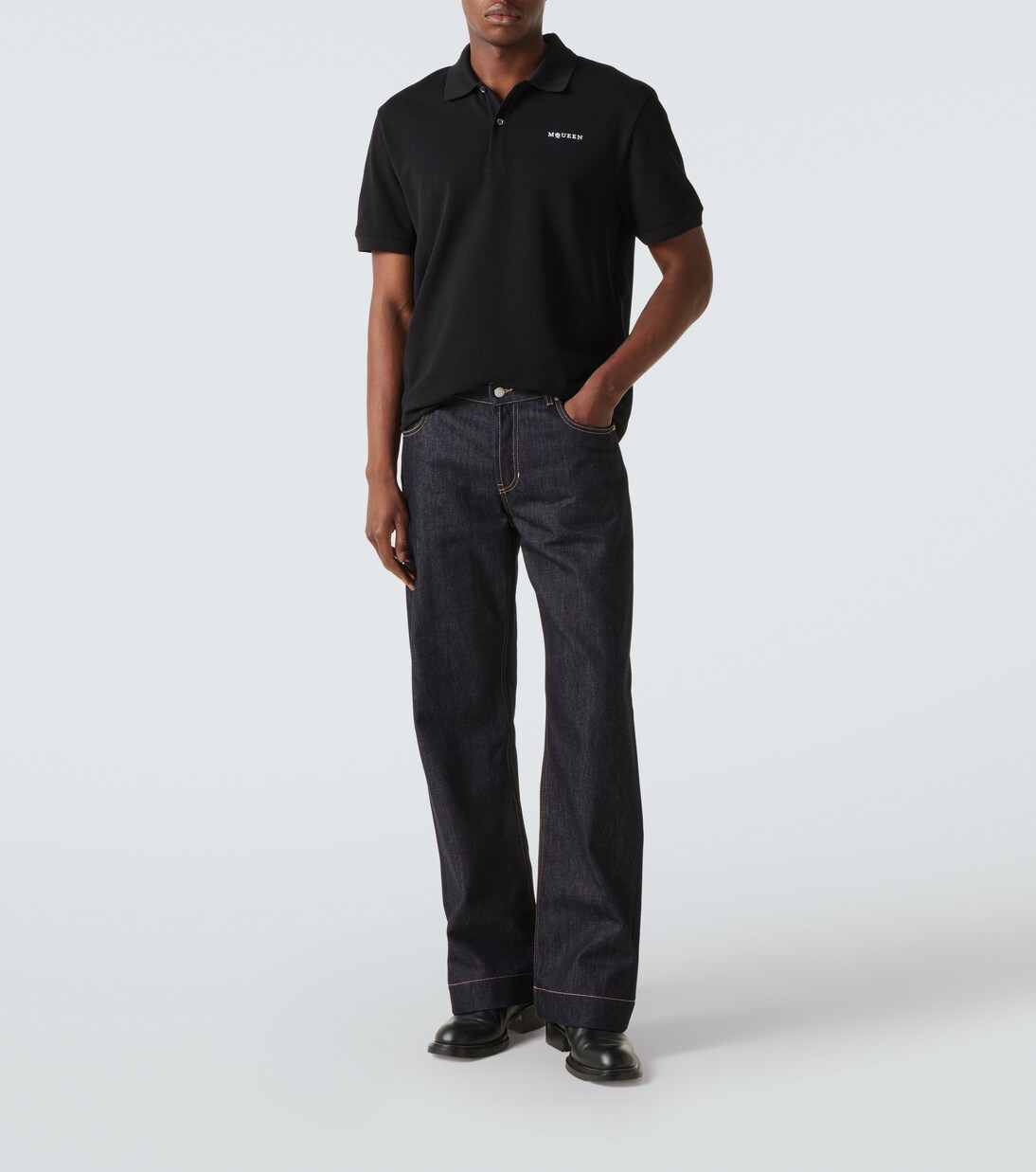 Logo cotton polo shirt | McQueen