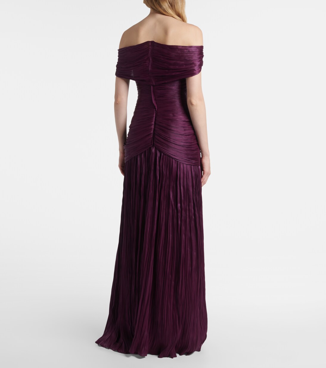 Off-shoulder crêpe bustier gown | Marmar Halim