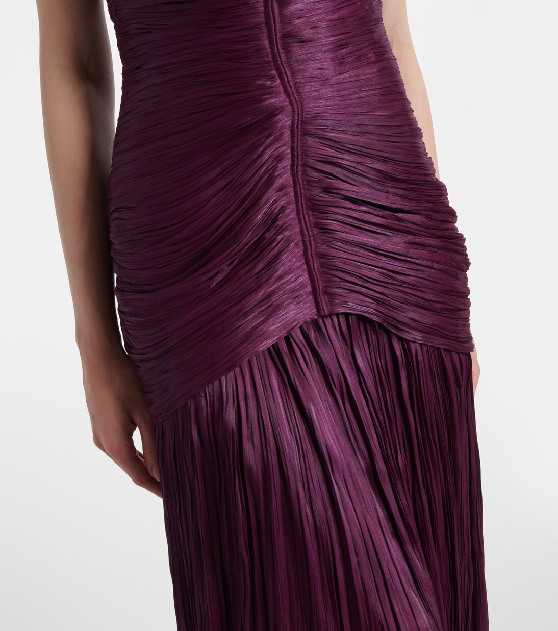 Off-shoulder crêpe bustier gown | Marmar Halim