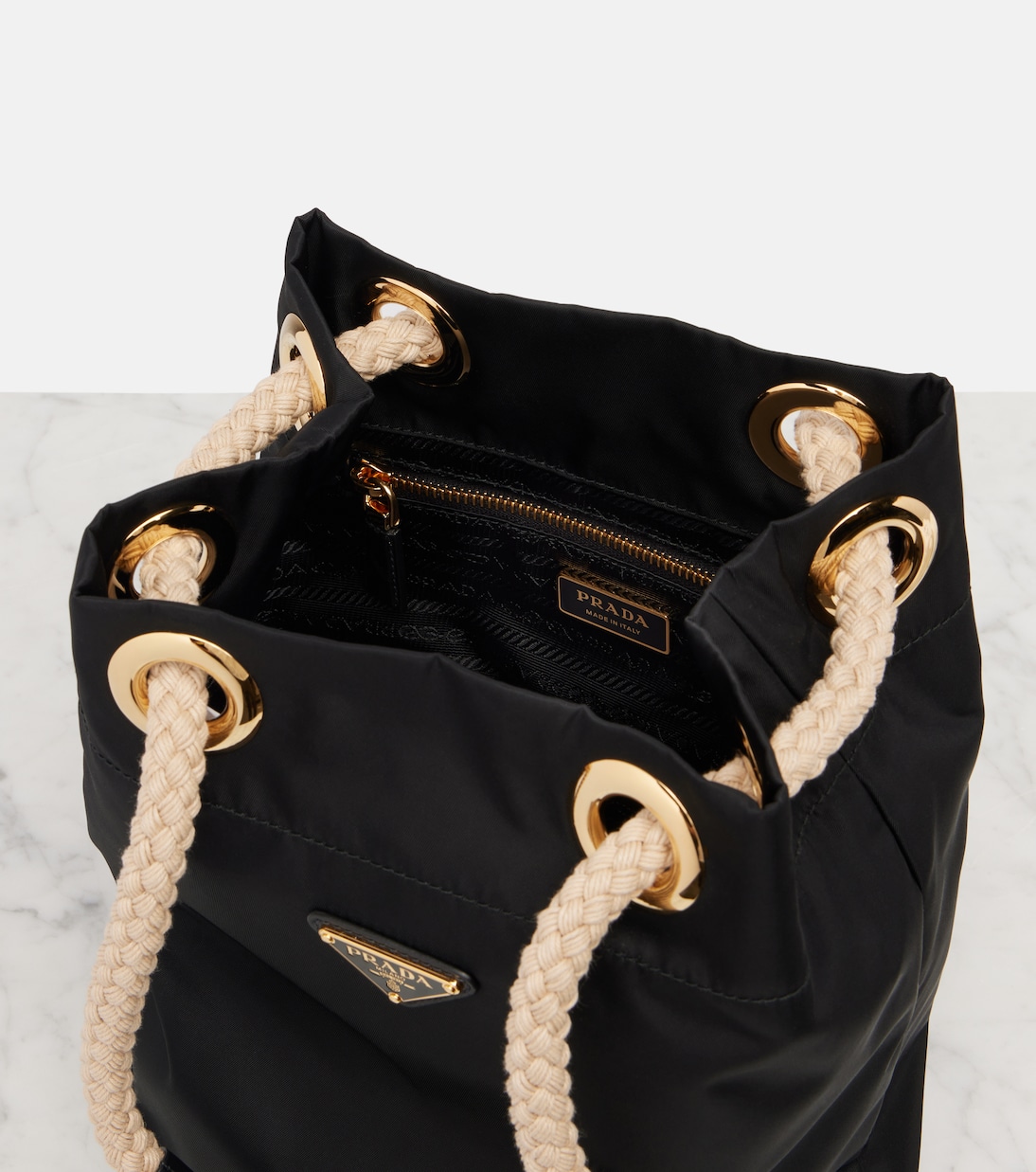 Prada Mariner Re-Nylon Small bucket bag | Prada