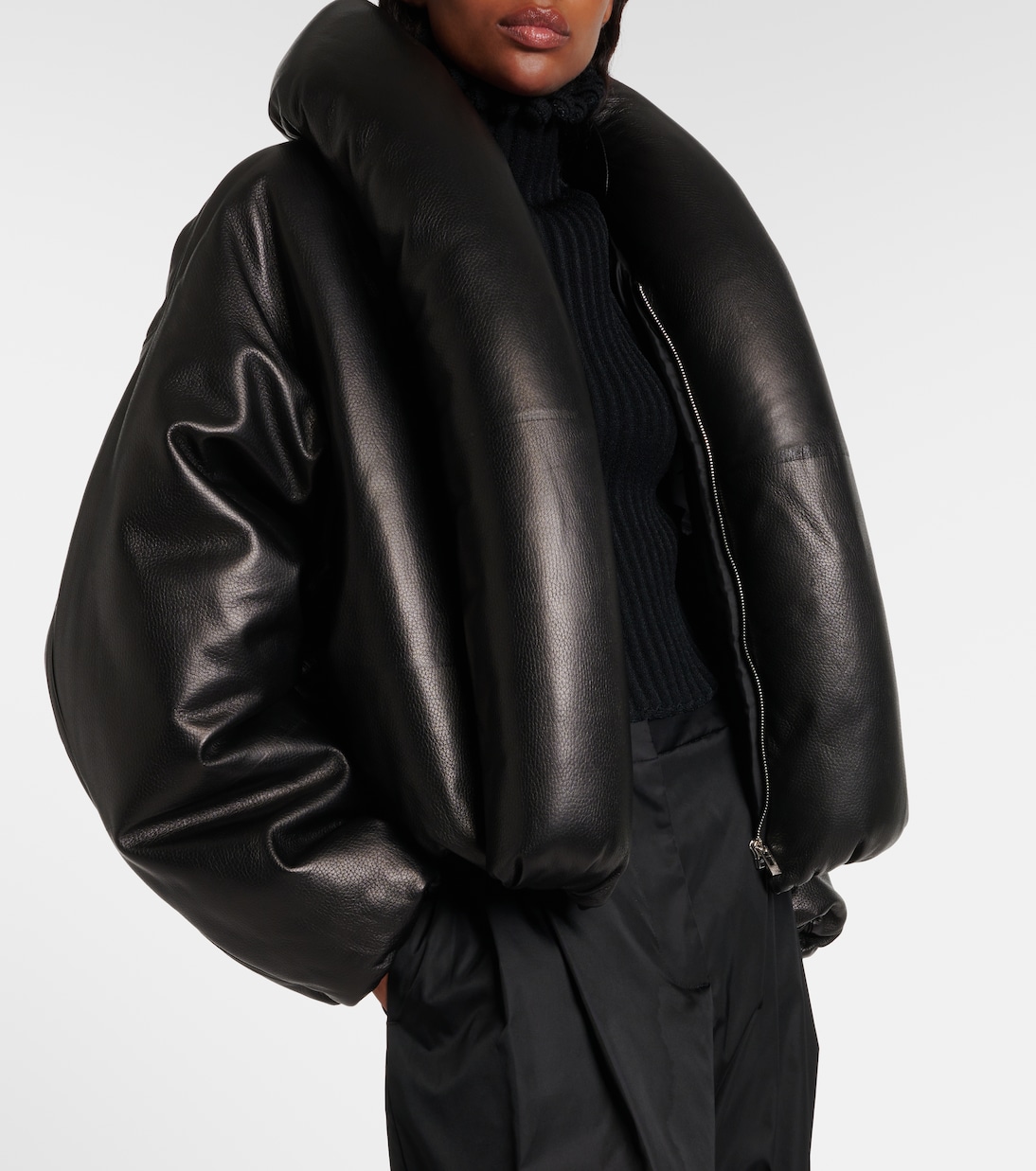 Leather bomber jacket | Alaïa