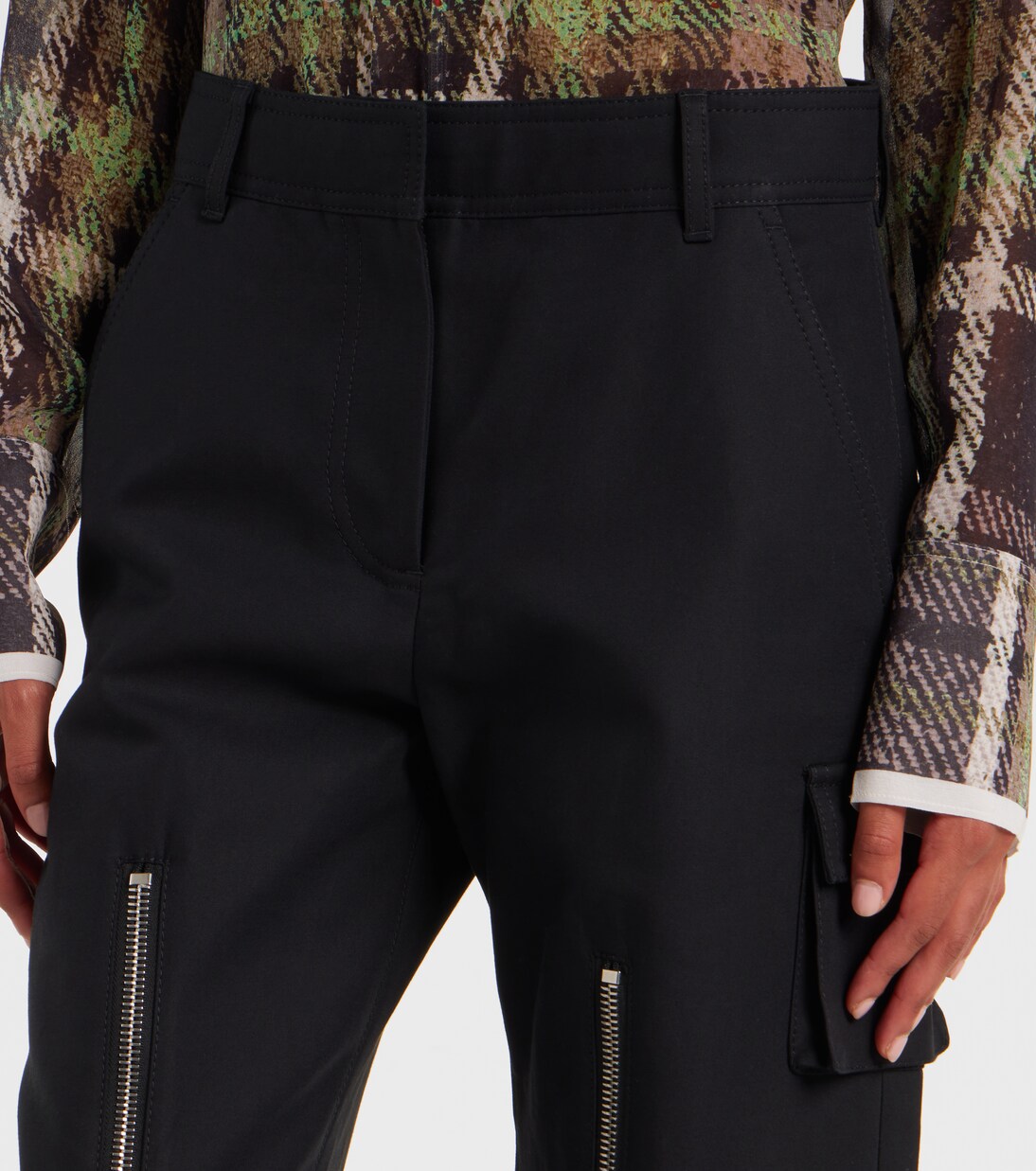 Pantaloni in raso di cotone a vita media | Acne Studios