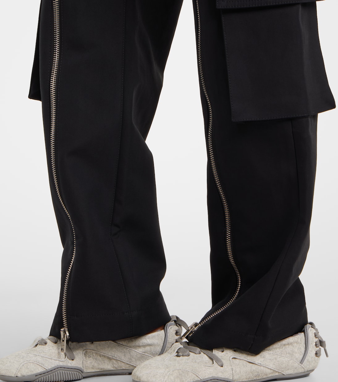 Pantaloni in raso di cotone a vita media | Acne Studios