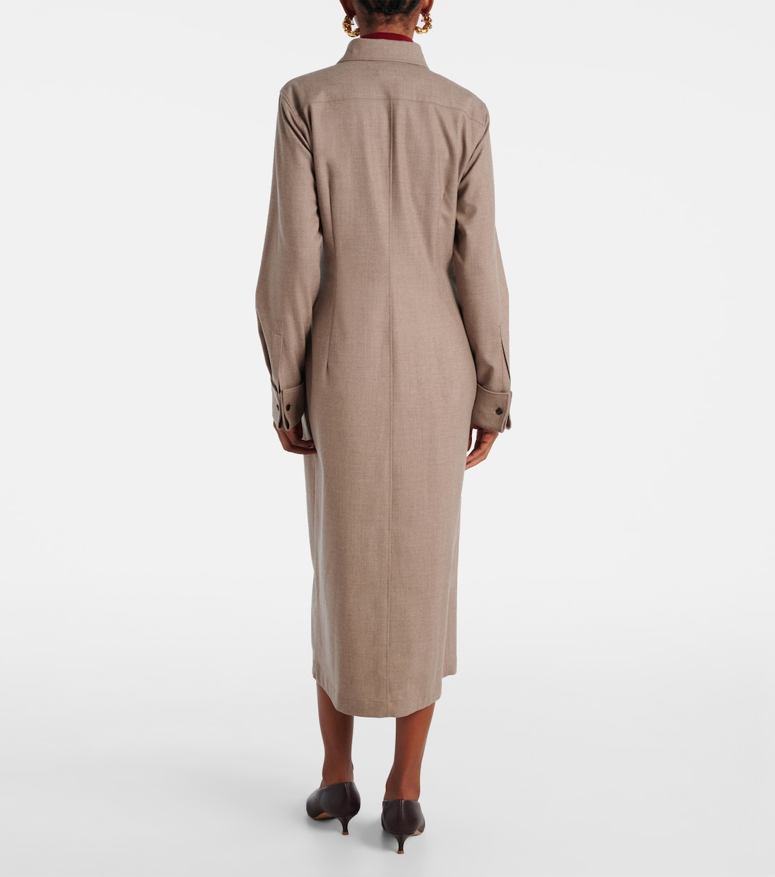 Pallino cashmere-blend shirt dress | Max Mara