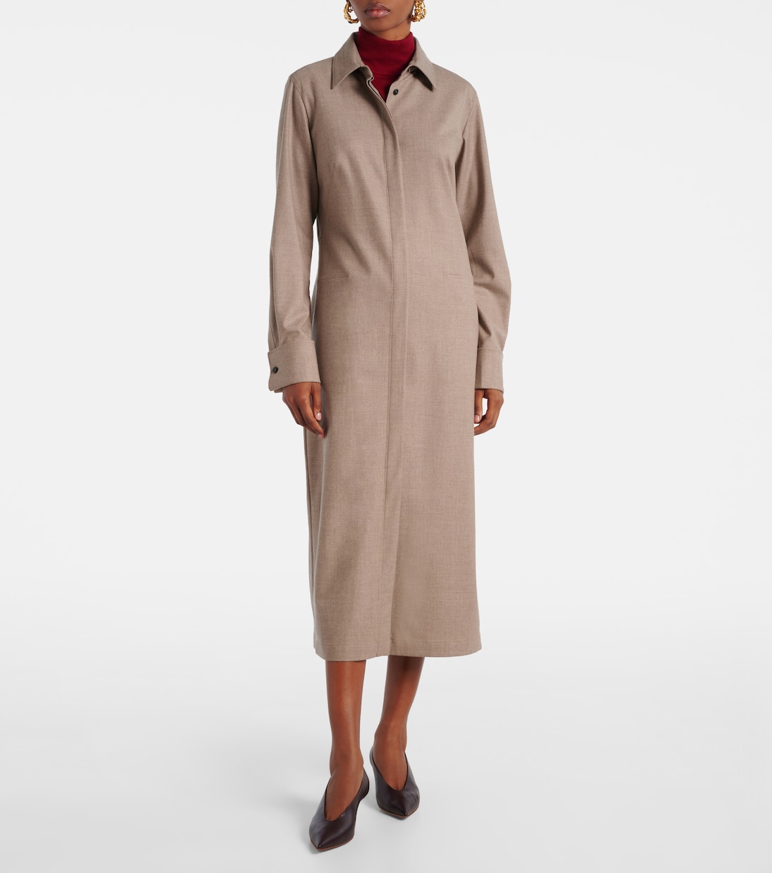 Pallino cashmere-blend shirt dress | Max Mara